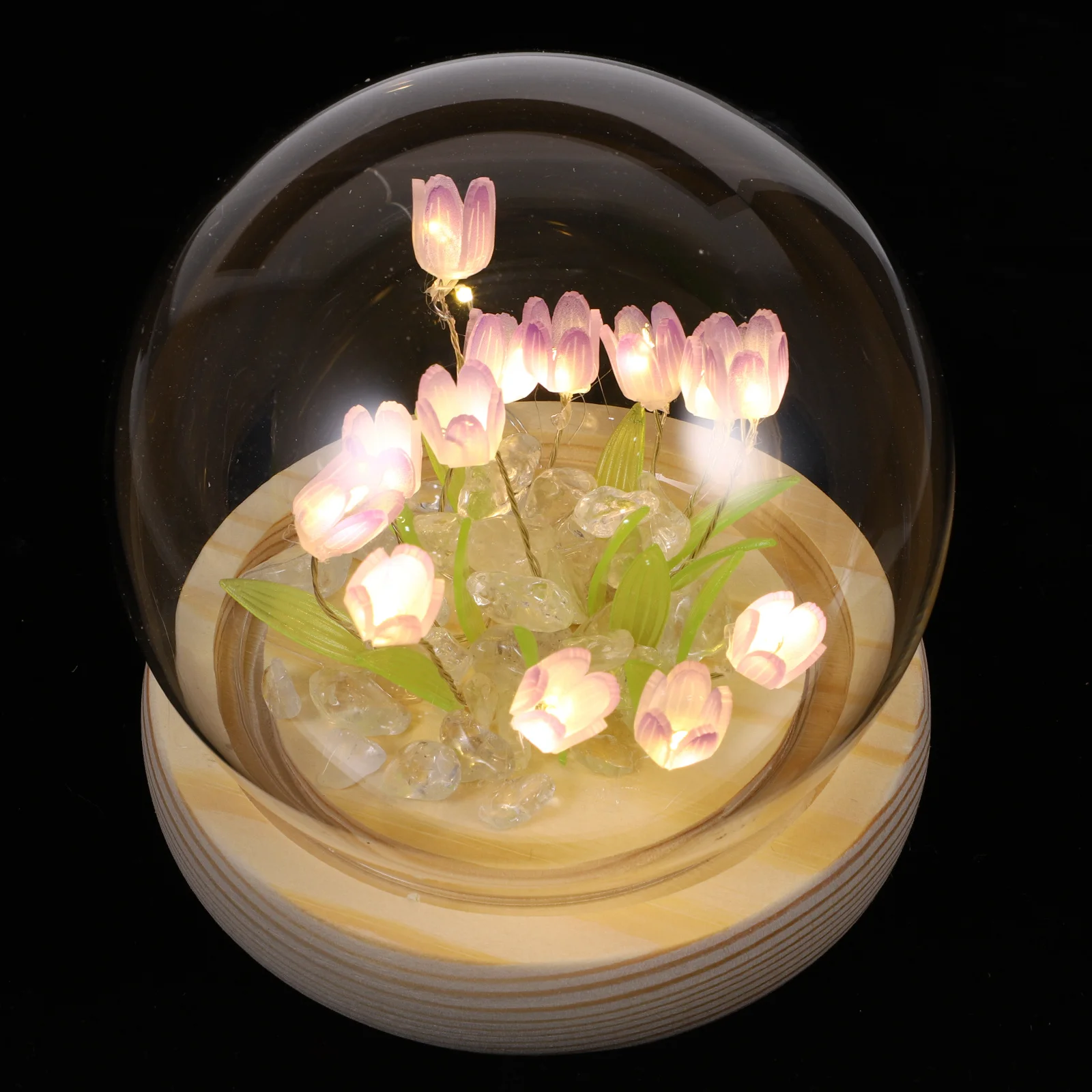 

1Set DIY Tulip Night Light Craft Tools DIY Lamp Kit Bedroom Table Flower Lamp Nursing Night Light Flower Lamps for Bedrooms