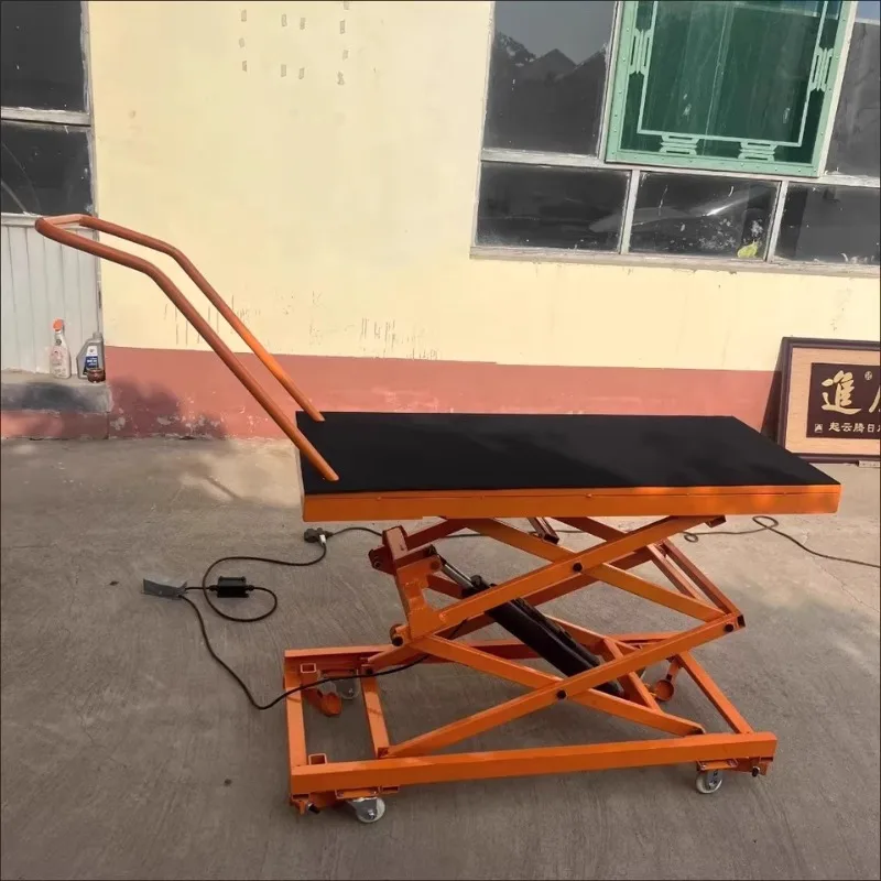 

500KG Automatic Electric Hydraulic Lifting Platform Mobile Folding Horse Stool Construction Renovation Flatbed Trolley
