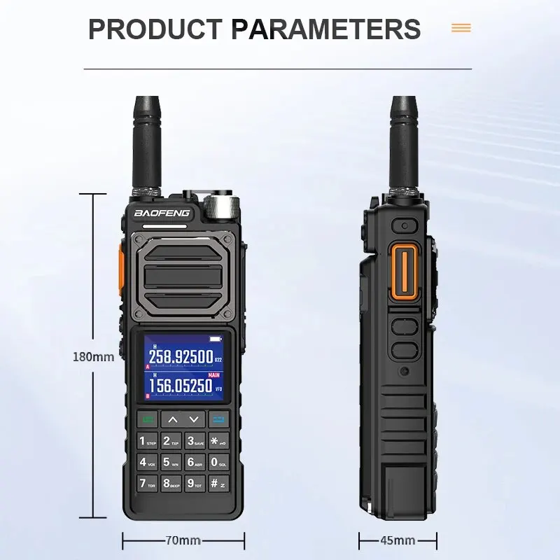 BAOFENG UV-25 전술 워키토키, 무선 복사 주파수, C 타입, 전문 양방향 햄 라디오, HF 트랜시버, 10W, 신상 업그레이드