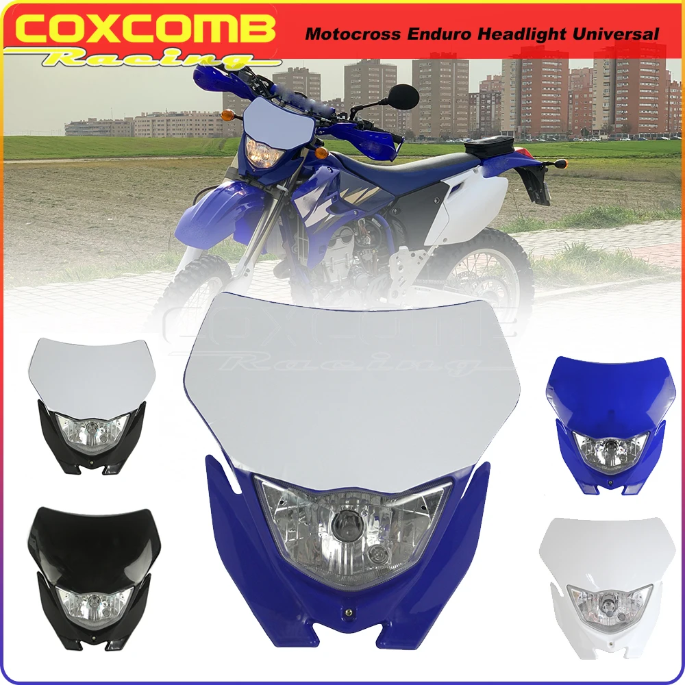 Motocross Headlight Dirt Bike H4 12V Front Running Headlamp For Yamaha WRF250 400 426 450 WR250 WR450 YZ YZF TW TTR Enduro MX