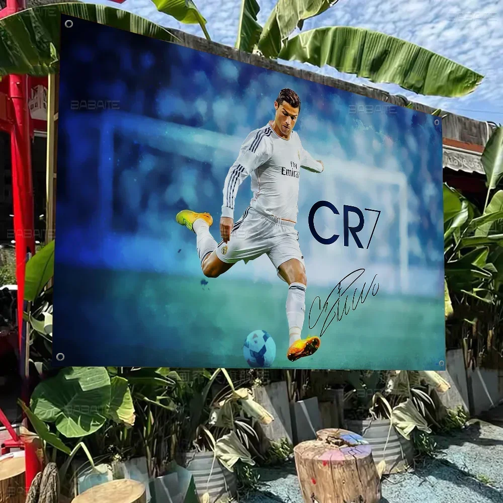 Cristiano Ronaldo CR7 Cartoon Flag Wall Hanging Banner Decoration Household Home Decor