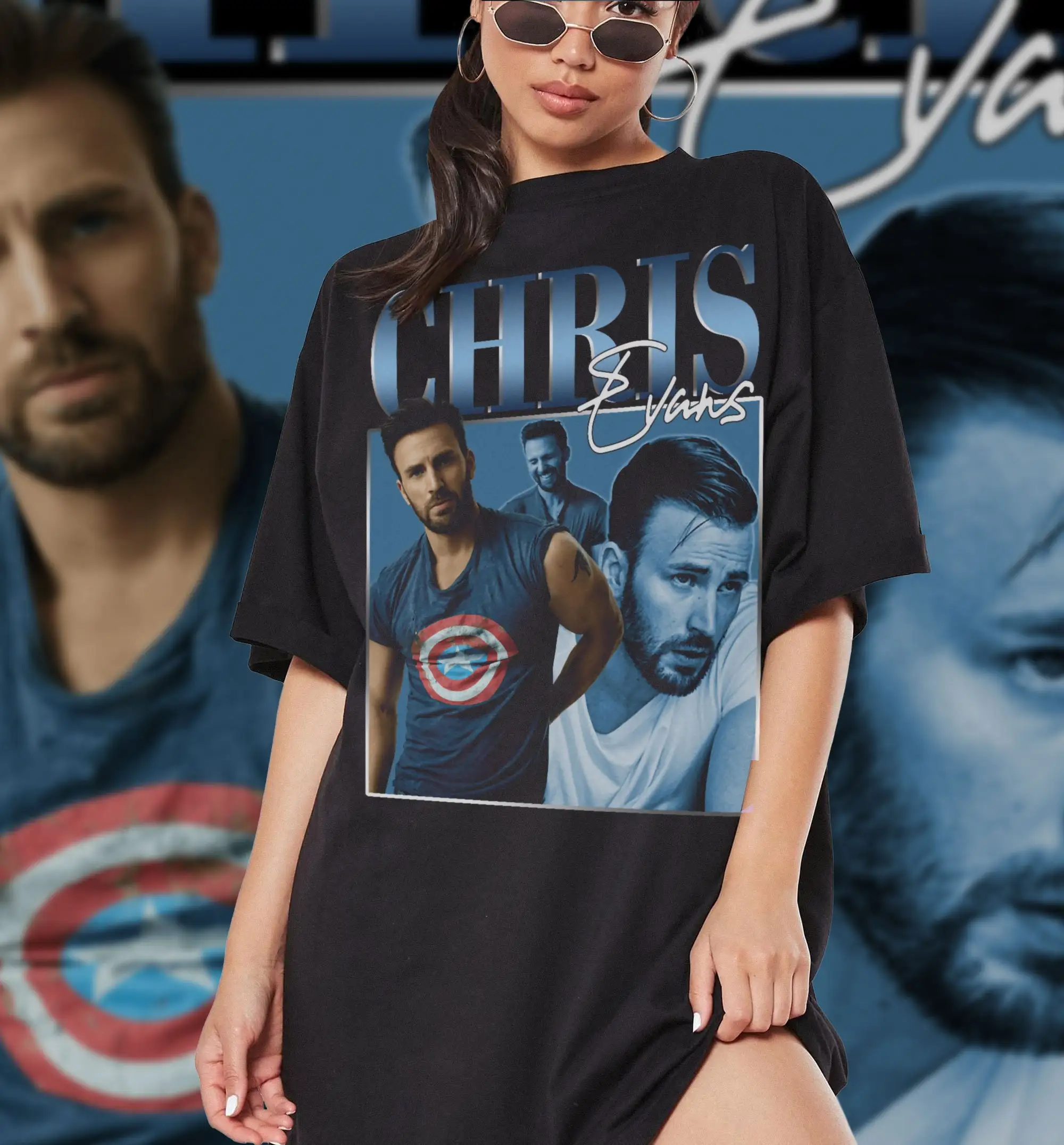 Limited Chris Evans Vintage T Shirt For Woman and Man