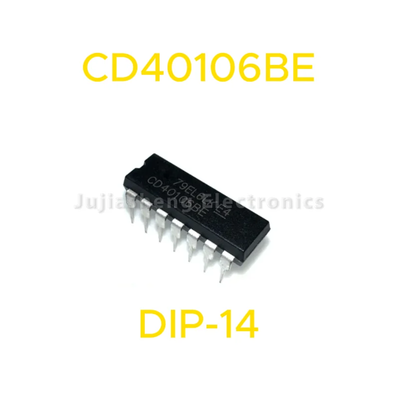 10pcs CD40106BE  New original  DIP-14 Inverter Schmitt Trigger 6-Element CMOS 14-Pin PDIP Tube IC   Electronic Component