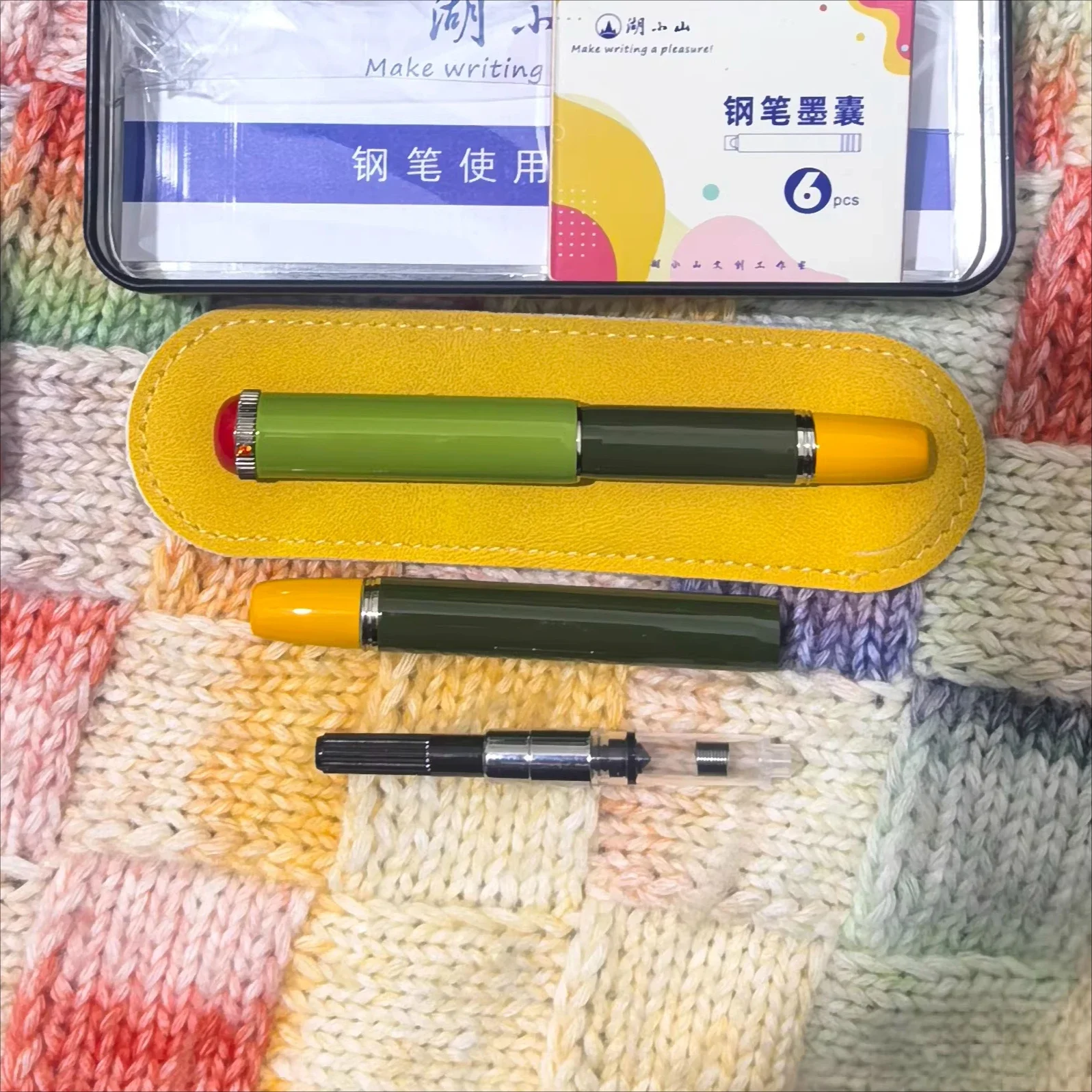 Neuer Hoohill Limited Green Pico Exquisite Mini Short Pocket Füllfederhalter mit EF/F/M Feder für Geschäft, Reisen und Schreibbedarf