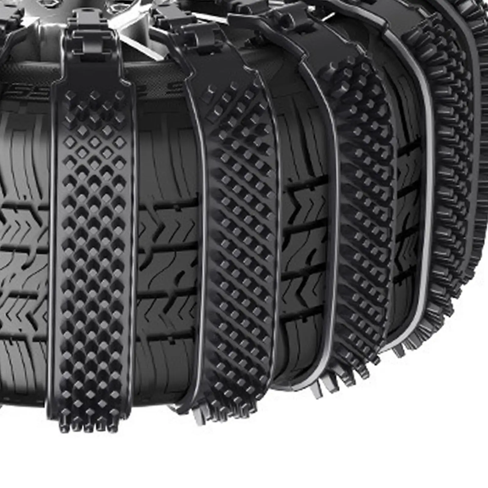 Snow Chains 10piece Anti-Slip Adjustable Wheel Ties Belts Tire Chains For Cars For Ice Winter Hiking Trailer Offroad Lawn