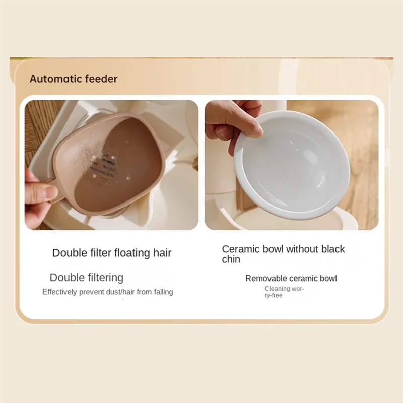 

AB11-1 PCS Pet Cat Large Capacity Water Dispenser Food Container +PP For Automatic Feeder Drinking Water Supplies