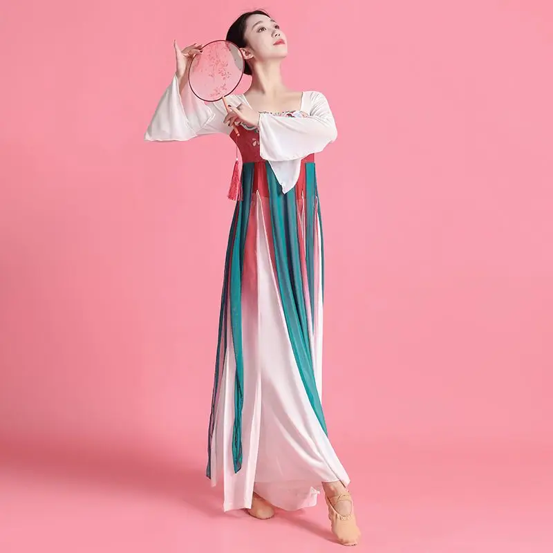 2023 desempenho de dança clássica vestido feminino estilo chinês estilo antigo adulto dança formação vestido moderno hanfu dança conjunto g769