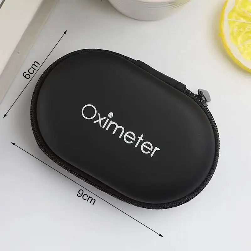 Scratch Resistant EVA Pulse Oximeter Storage Bag Lightweight Zipper Carrying Case for Home Office Elder Use