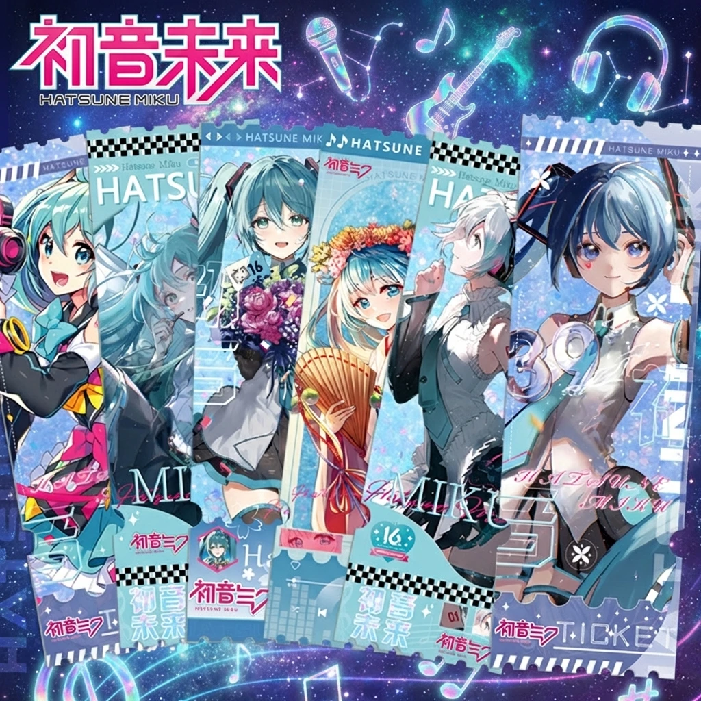 

MIKU Hatsune Miku Glitter Sand Ticket Stub Oil Filled Gukka Brick DIY Anime Fan Art Secondary Element Peripheral Merchandise