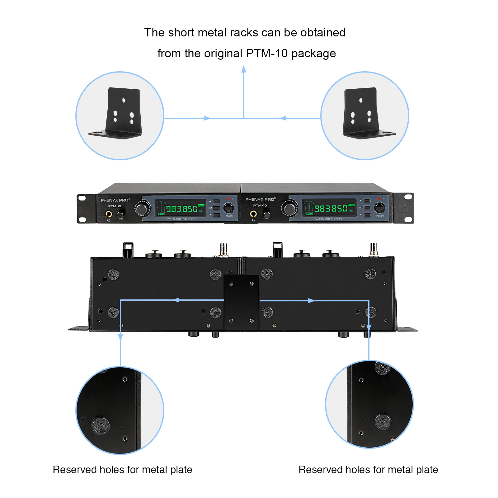 Phenyx Pro Dual Rack-mounting Kit for Wireless System