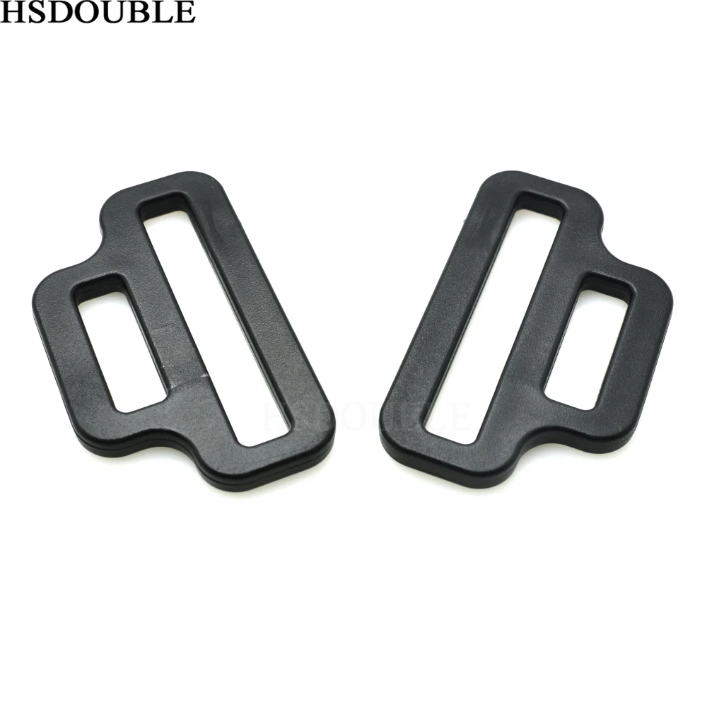 Cursore in plastica con fibbie regolabili Tri-Glide a 2 fori per cinghie per zaino Accessori per indumenti Tessitura 24,5 mm e 50 mm