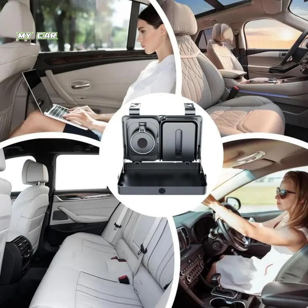 

Multifunctional Car Backseat Organizer Foldable Stable Backseat Food Tray Portable With Cup Holder Car Seat Tray Table