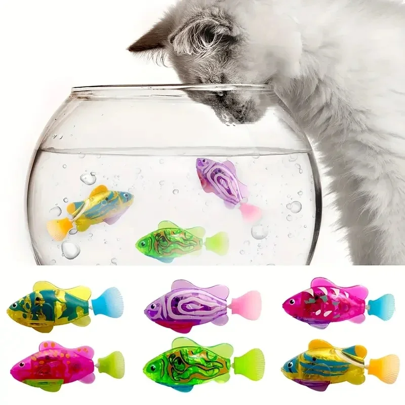 Bionic Fish kid Shower Luminous Induction Electric Fish Playing in Water Toy Simulated Electronic Fish for Luminous Swimming Toy