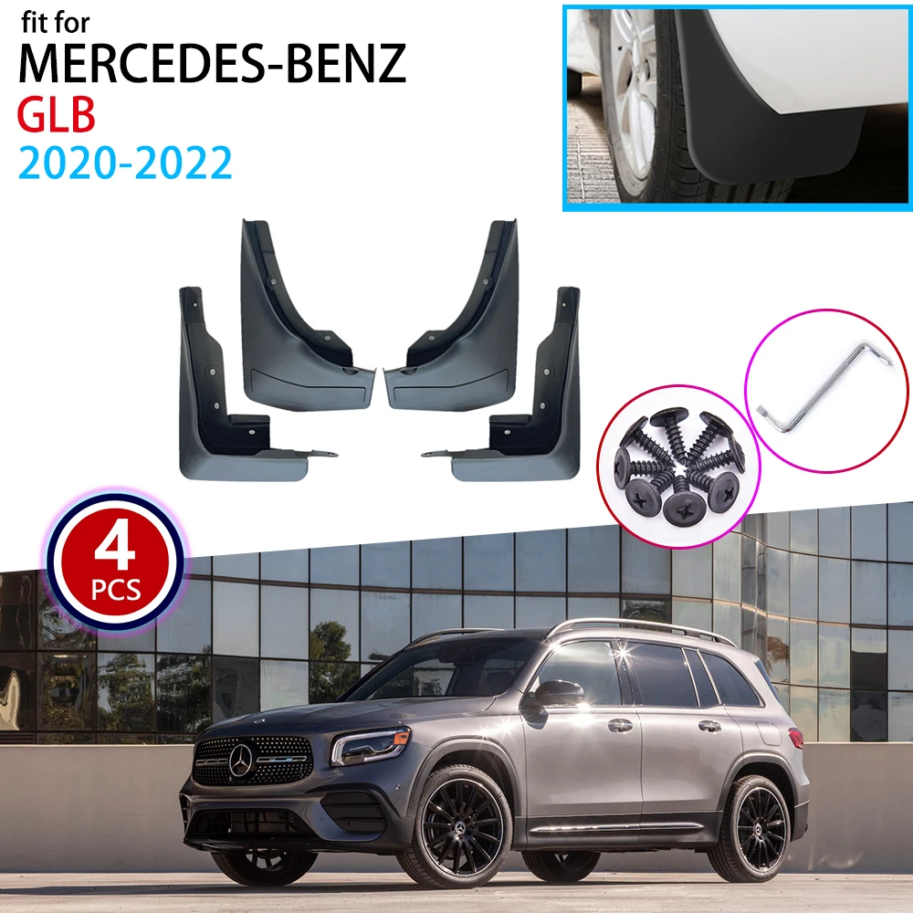 

4x для Mercedes Benz GLB X247 2020 2021 2022 Брызговики для переднего и заднего колеса, расклешенные крылья, автомобильные аксессуары, Стайлинг автомобиля, 4 шт.