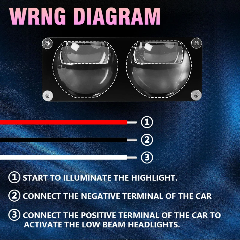 LED Car Grille Spotlight Projector Len Light DRL 380W 560000LM Super Bright Motorcycle Auxiliary Spotlight 6500K 12V