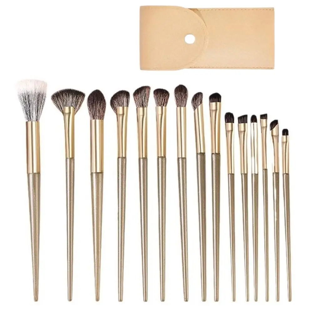 15-teiliges multifunktionales Make-up-Pinsel-Set, professionelles weiches Haar, kosmetische Schönheitswerkzeuge, konisch, mit Aufbewahrungstasche