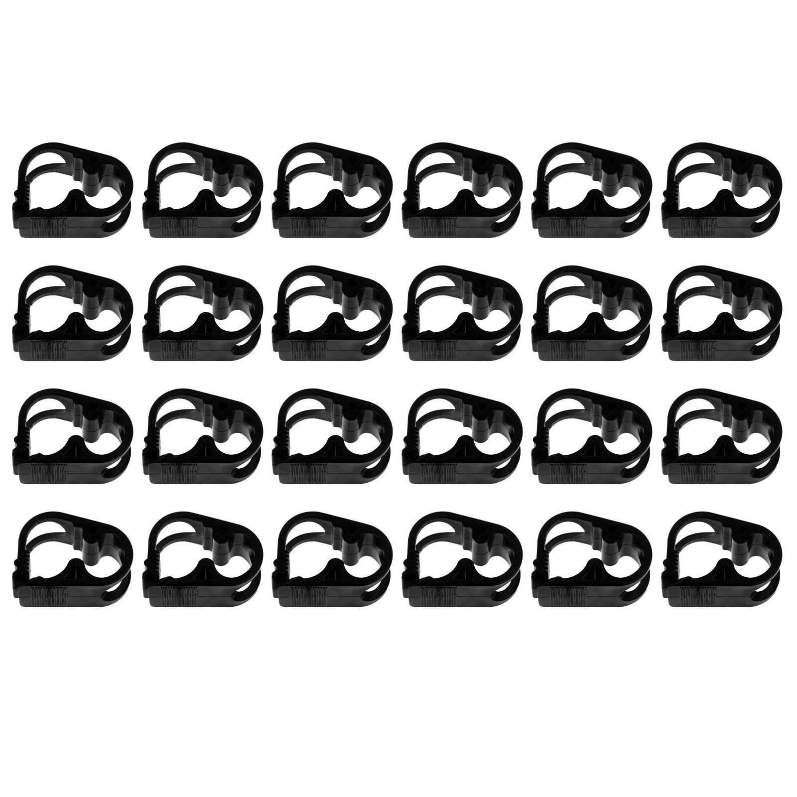 

24 Pcs Hose Clamp Tube Clamps Plastic Clip Black Valves Tubing Gear Adjustable Aquarium Flow Control Shut Off Clamps For