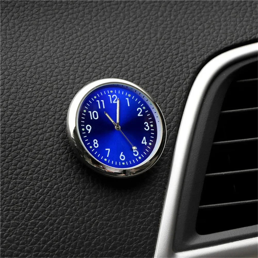Car Clock Luminous Mini Automobiles Internal Stick-On Digital Watch Mechanics Quartz Clocks Auto Ornament
