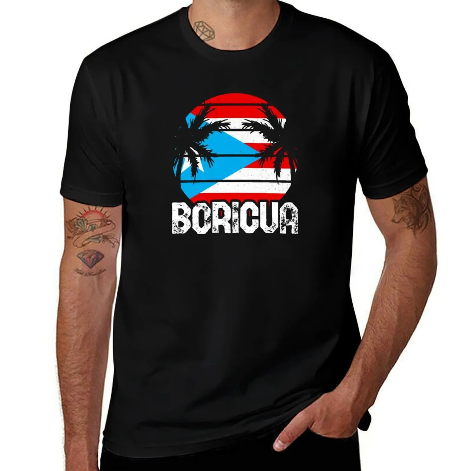 

Puerto Rico Flag Proud Boricua T-Shirt t shirts for man cotton soft cotton t shirts man 100% t shirts for man cotton T-shirt