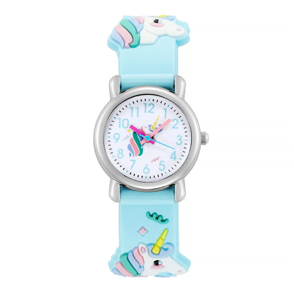 

Cute Unicorn Pattern Children's Cartoon Watch Silicone Children's Watch Boys and Girls Cute Cartoon Quartz Watch