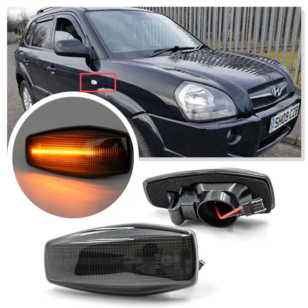 

LED Fender Side Marker Light Turn Signal Indicator Lamp for Hyundai Sonata Tuscon Trajet Elantra Tiburon Accent Lavita Terracan