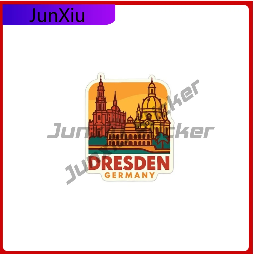 

Dresden Germany Vacation Vinyl Sticker Waterproof Decal Adventure Motorcycle Stickers Pickup Camper Car Body Refrigerator Suv