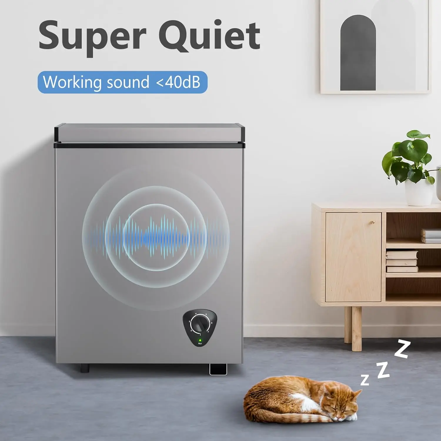 فريزر الصدر بطول 3.5 قدم مكعب مع سلة قابلة للإزالة وتبريد سريع، فريزر عميق صغير، درجة حرارة قابلة للتعديل، موفرة للطاقة