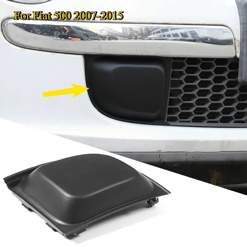 

For Fiat 500 2007-2015 ABS Black Car Front Bumper Front Fog Light Protective Cover Car Accessories OE:1SD67KX7AB /OE:1SD60KX7AB