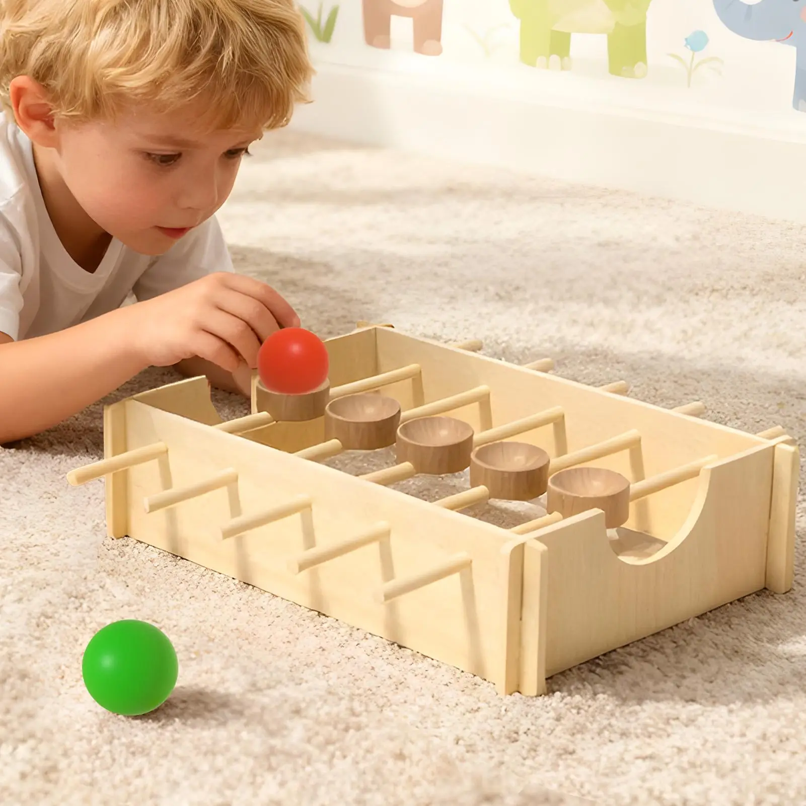 

Деревянная игрушка для детей, настольная игра для раннего образования, обучающая деревянная игрушка для бега с шариком для детей, мальчиков, девочек, сына, детей, дочери