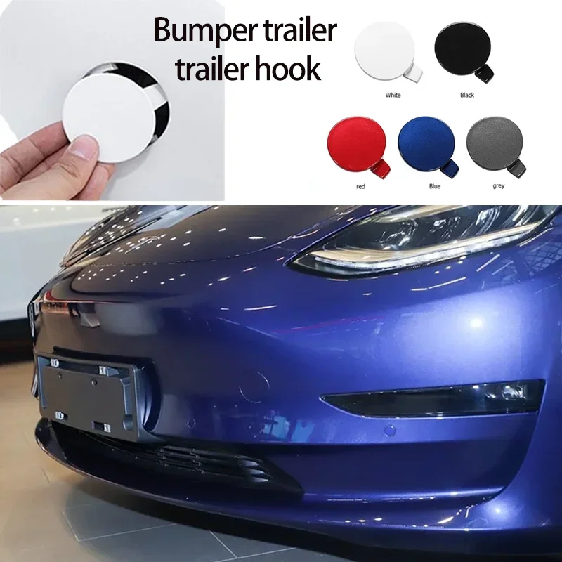 NEW For Tesla Model 3 Auto Front Bumper Trailer Tow Hook Eye Cover Trim Trailer Cap Plug 1460701 1084173 Car Accessories