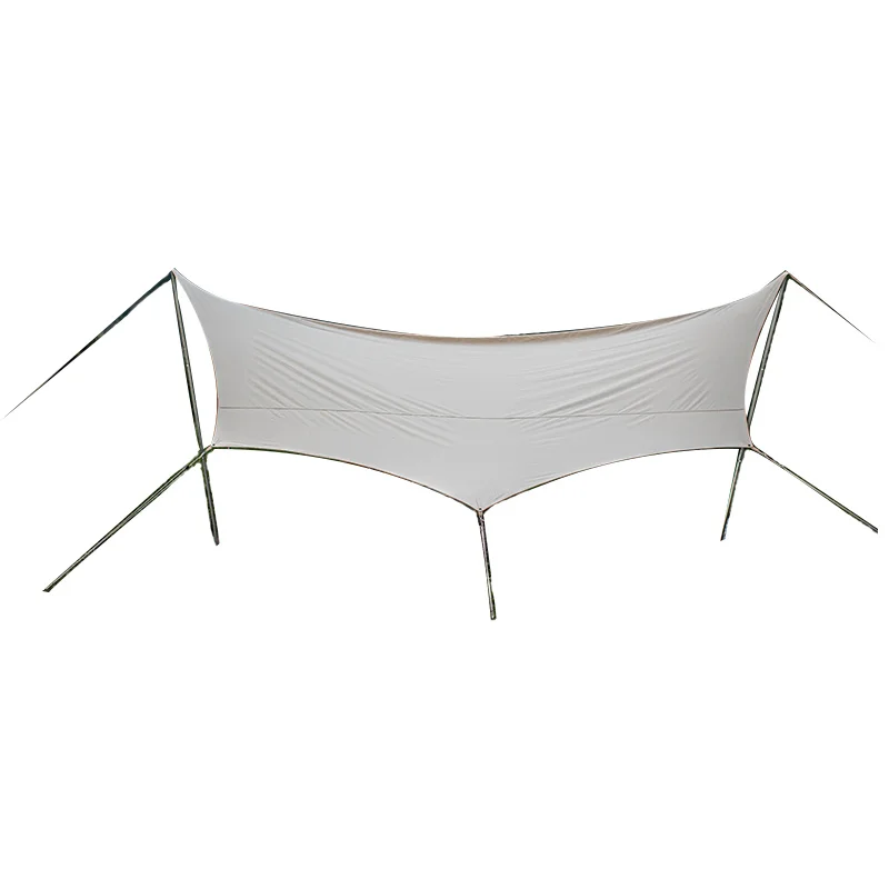 du-Morningstar Retro Large Octagonal Outdoor Camping Tarp Cotton Shading Rain Proof Canopy for Summer Use#