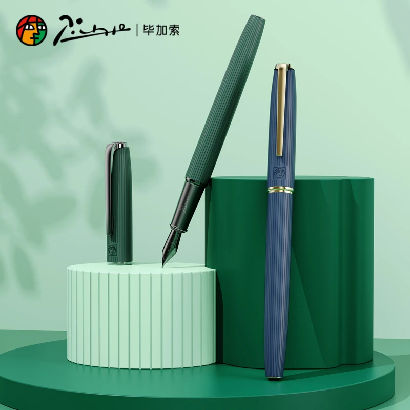 

Pimio Metal Fountain Pen High Quality 0.5MM EF caneta Stationery Calligraphy Practice Business Office High-Value Stylo Gift Box