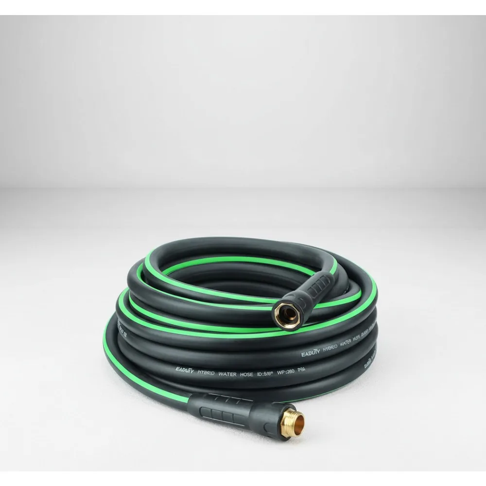 

5/8 Inch 50FT Heavy Duty Flexible Garden Hose with Rotatable Grip Handle and Solid Brass Fittings