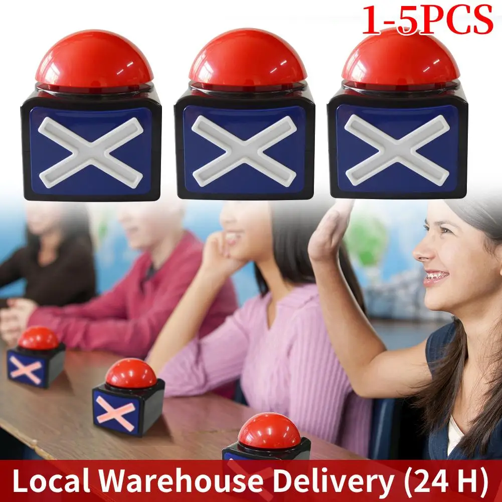صندوق أزرار إنذار الجرس الأحمر مع الصوت والضوء Trivia Quiz Got Talent Buzzer زر الإجابة للمسابقة/عرض الألعاب/الحفلة