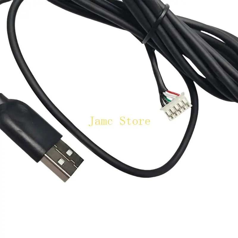 LX0B Soft Rubber Headphone Cable Offering Smooth Transfer And Easy Storage For Kitty 7.1 V2 Headphones Wire