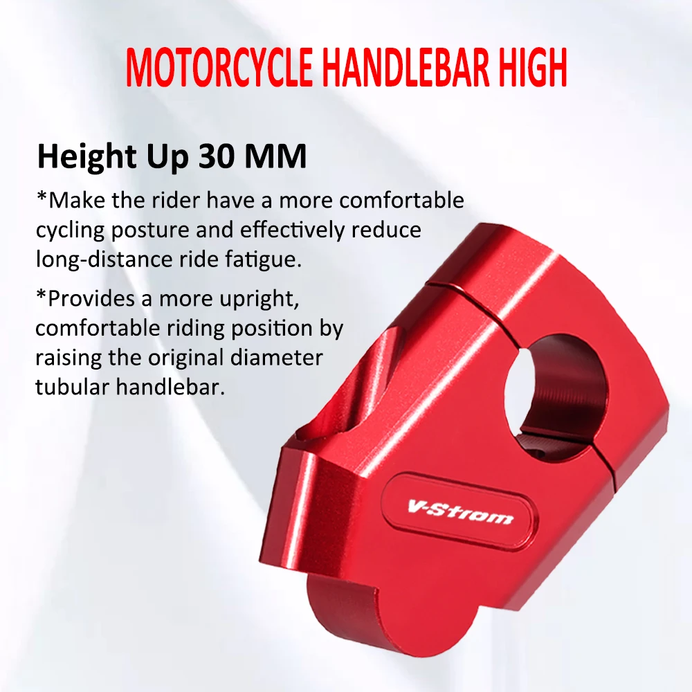 For  V-STROM 800 DE VSTROM 800DE 2023 Motorcycle Handlebar Riser Motocross Heightening Clamp Mount Pit Bike Motorbike vstrom 800