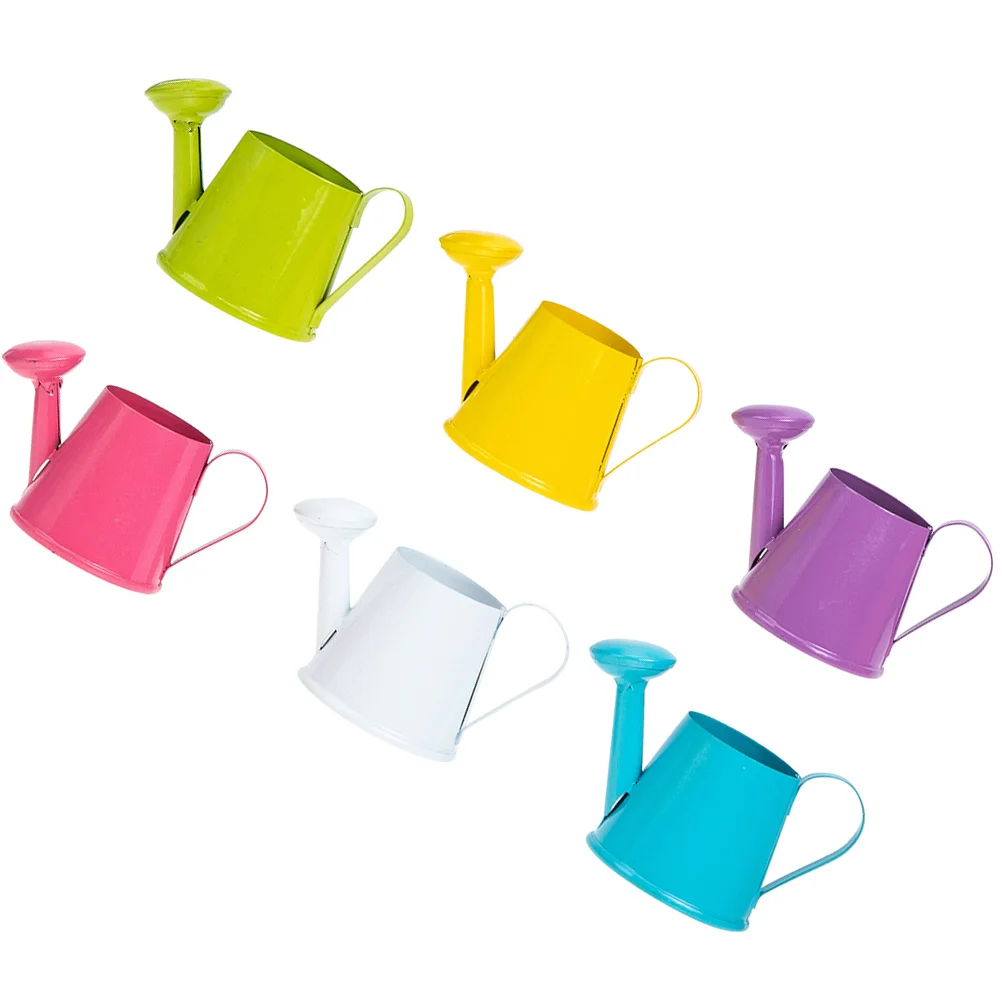 

6 Pcs Watering Can Handheld for Kids Pots Indoor Plants Outdoor Compact Cute Iron