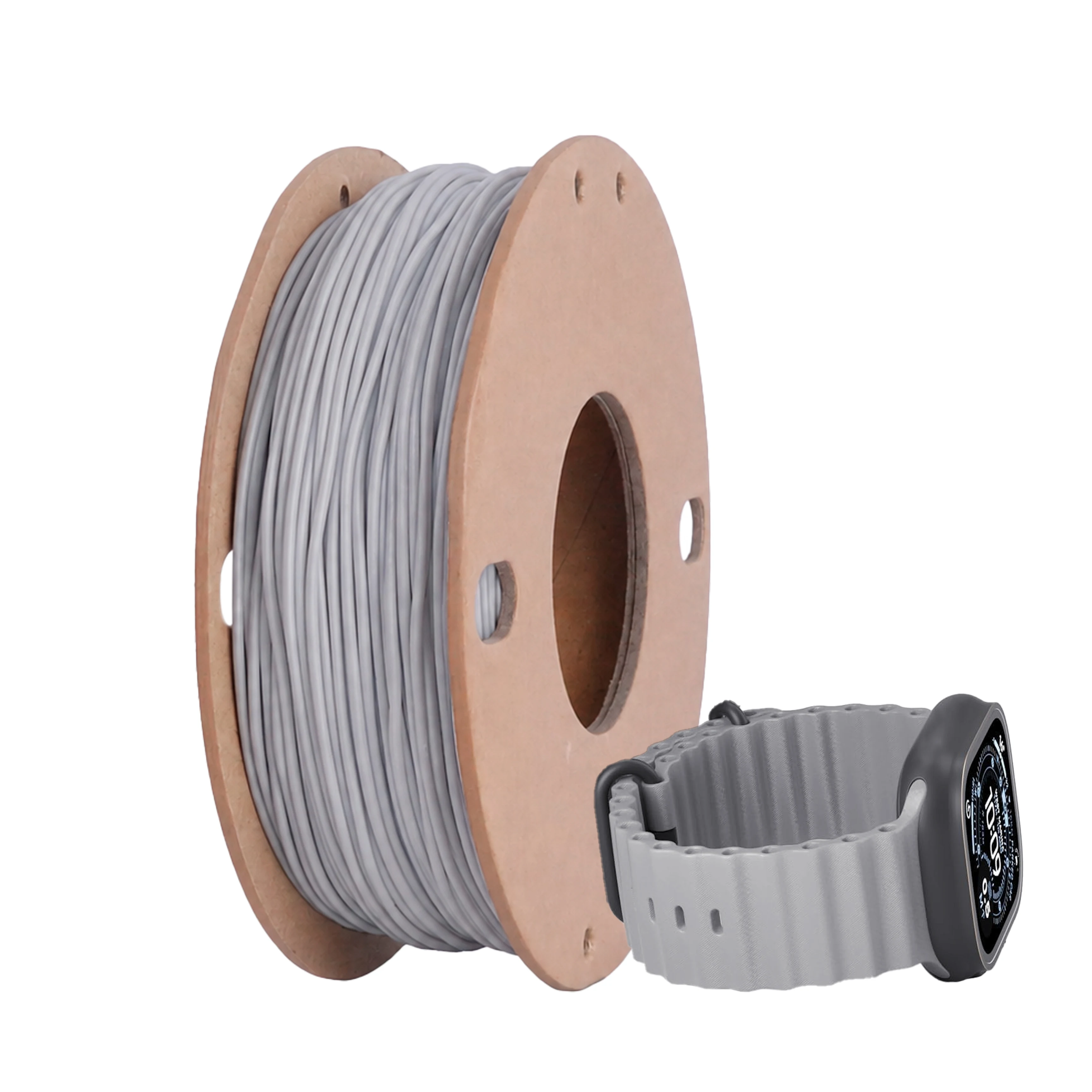 

TPU 0.25KG Grey Filament 1.75mm, 95A Soft Flexible 3D Printer Filament, Dimensional Accuracy +/-0.03mm, Print with Most FDM 3D P
