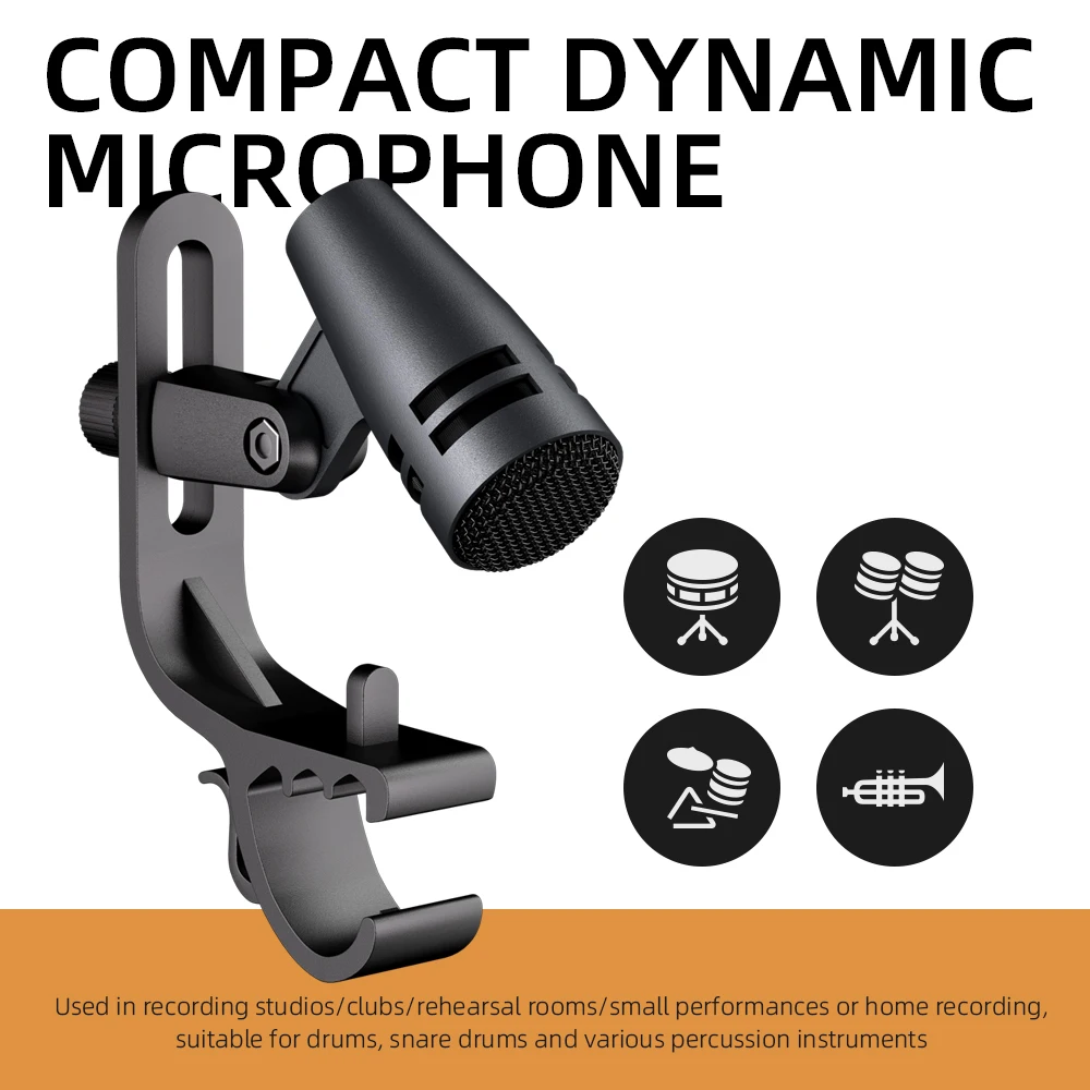 

Барабанный микрофон E604 Tom Snare кардиоидный проводной микрофон с креплением на руку для профессиональной записи
