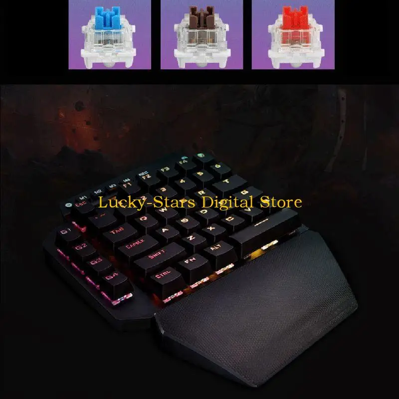 

T3EE 44 Keys Mechanical Gaming Keyboard Replacement RGB LED Backlit One-hand Keyboard