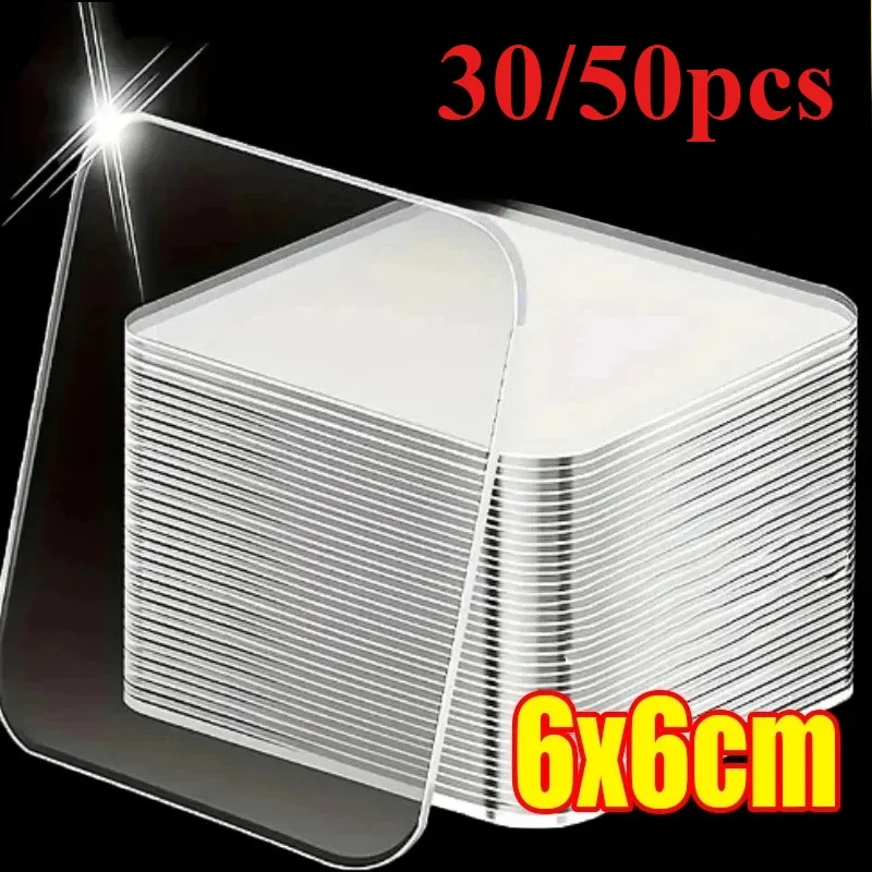 

Прозрачная сверхпрочная двусторонняя нано-лента: квадратная водонепроницаемая клейкая нашивка — бесшовные наклейки на стену для ванной комнаты!