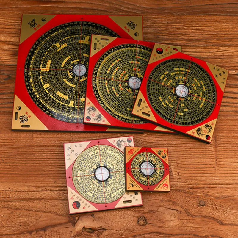 Gyro Instrument Comprehensive Scale Plate Wooden Elegant Compass Measurement Surveying