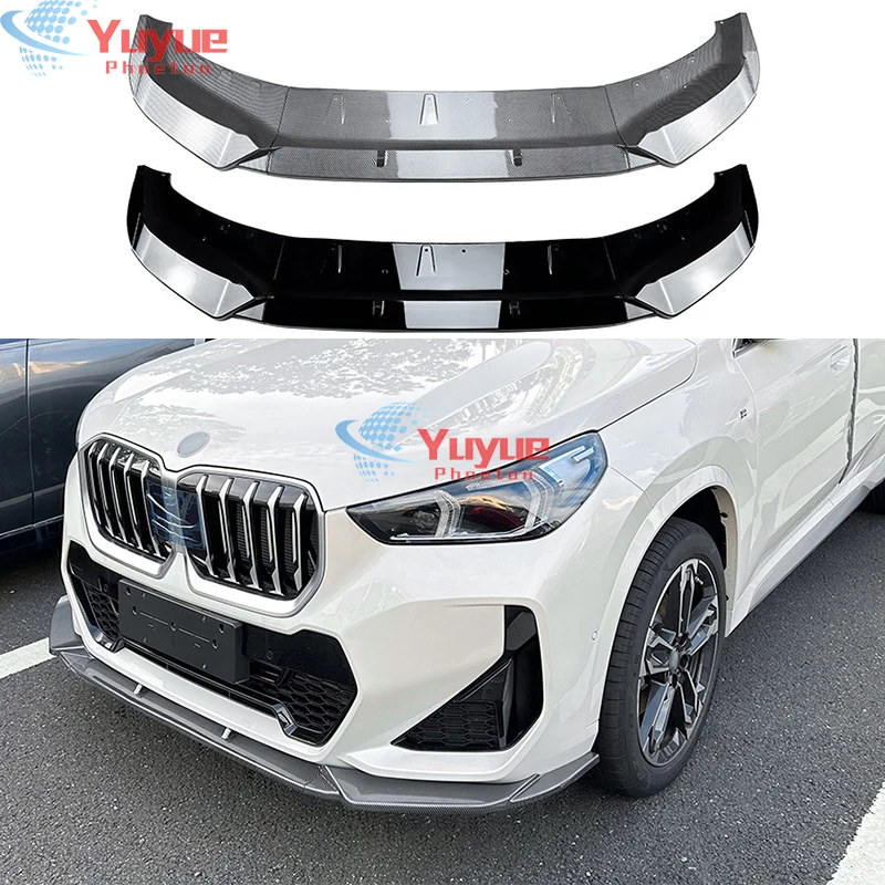 Car Front Spoiler Lip Lower Splitter Guard Plate Blade For BMW X1 U11 U12 M Sport 2023 2024