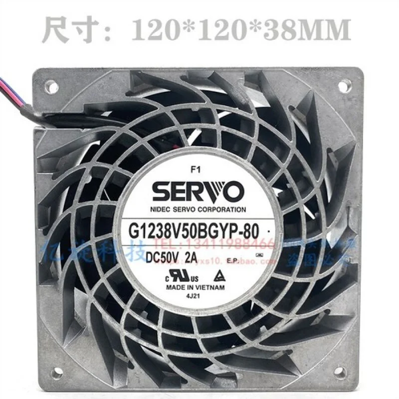 

C for SERVO G1238V50BGYP-80 DC50V 2A 12038 Server Cooling Fan