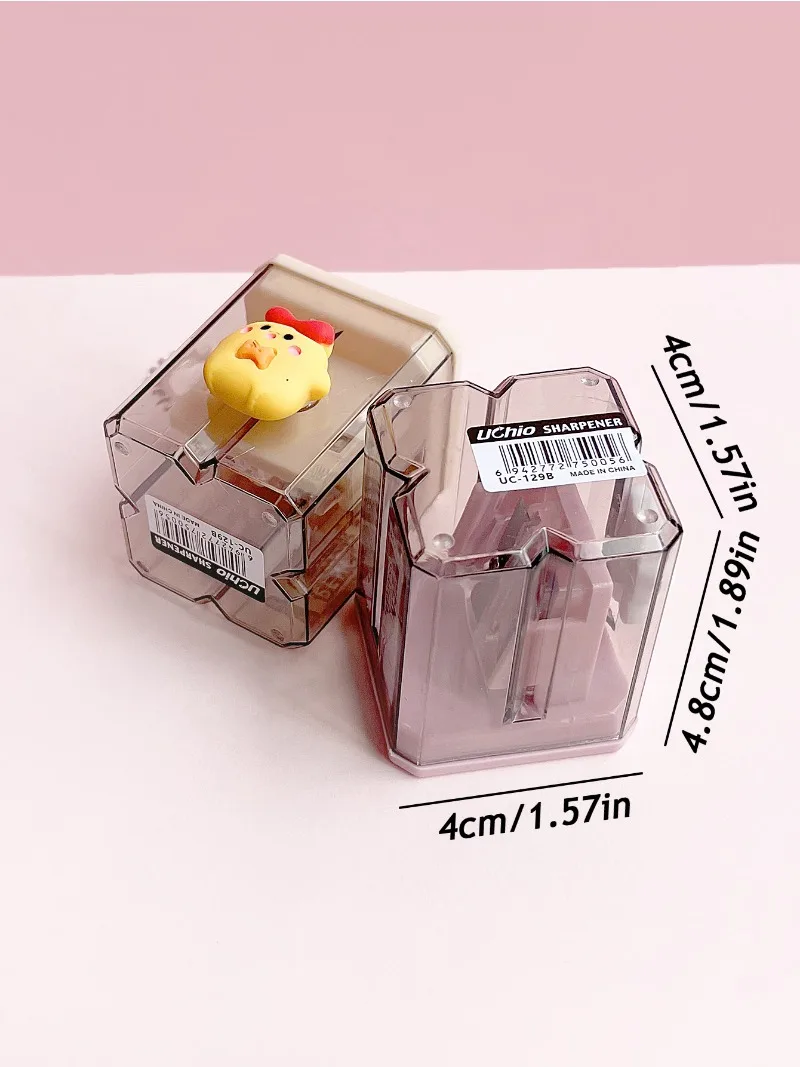 Cute Cartoon Manual Pencil Sharpener Children's Cartoon Animal Double Hole Pencil Sharpener Kawaii Stationery School Supplies