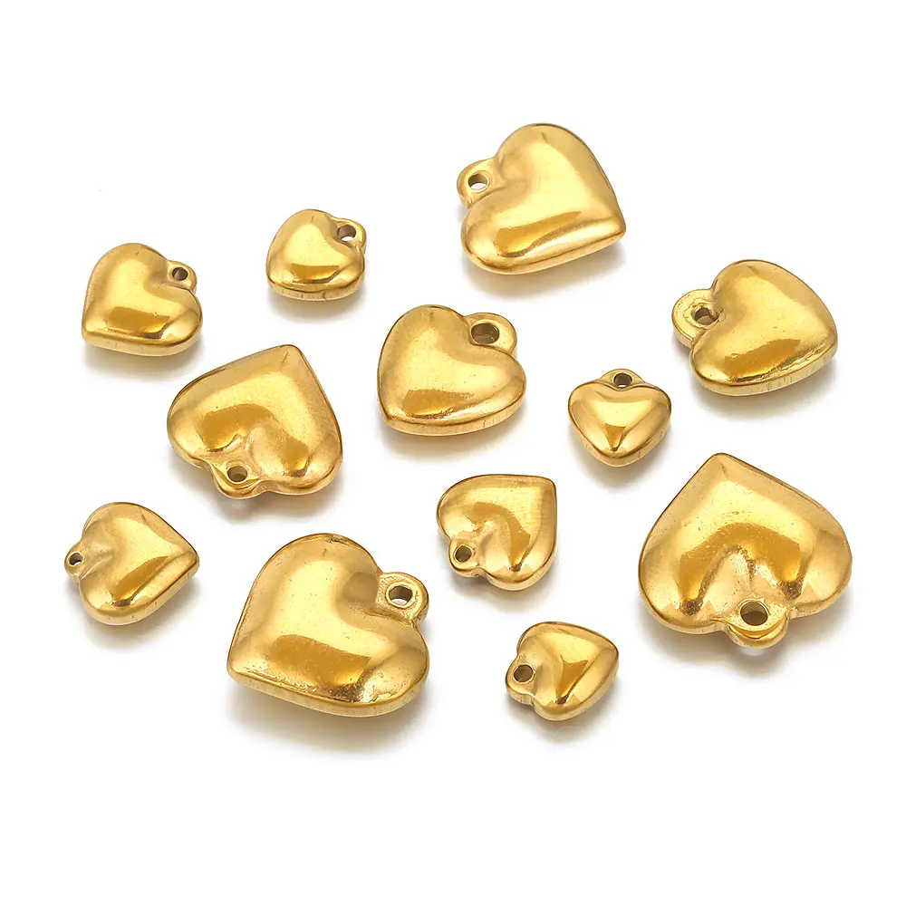 

10pcs Stainless Steel Love Heart Charms For Jewekry Making DIY Earrings Bracelet Makings Findings Heart Pendants Findings Parts