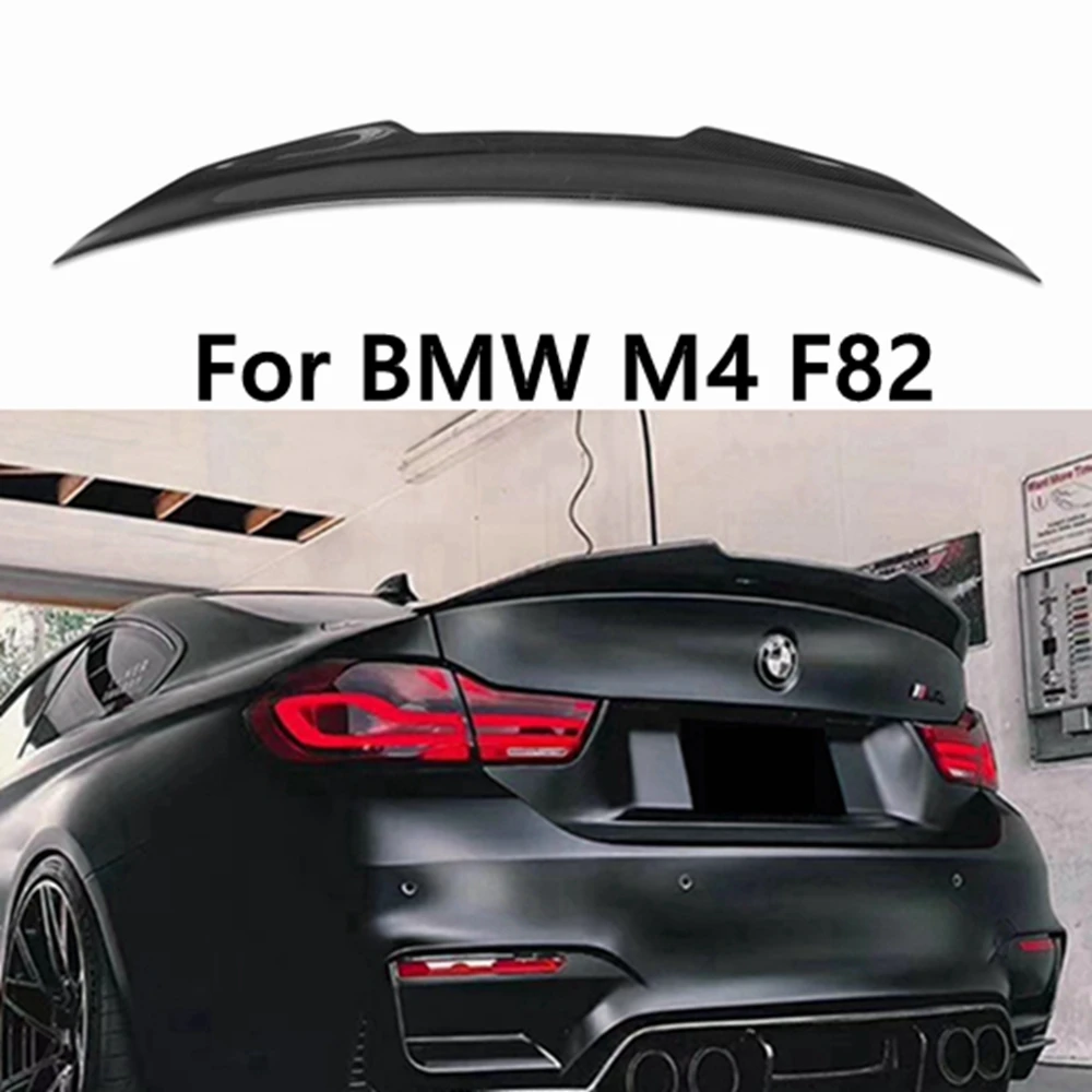 

For BMW M4 F82 PSM Style Carbon fiber Rear Spoiler Trunk wing 2014-2020 FRP Forged carbon