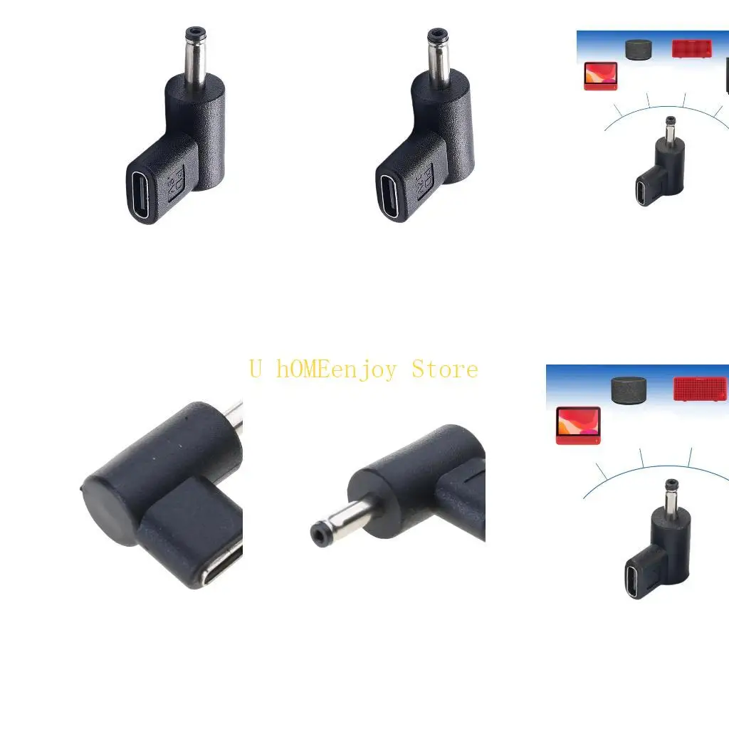 B0KF 3.5mmx1.35mm to USB C Adapter Power Delivery USB C Adapter for Security Camera LED Lighting Table Lamp Router