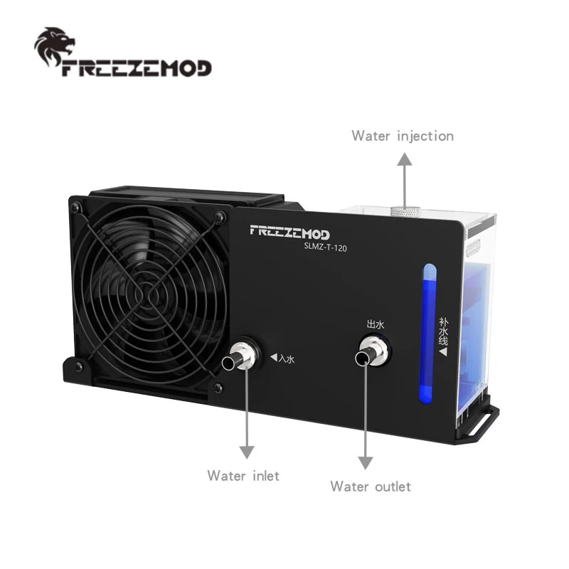 FREEZEMOD Industrial Instrument Pump Tank Integrated Water-Cooled 120 Fan Double-Layer Copper Aluminum Module SLMZ-T-120