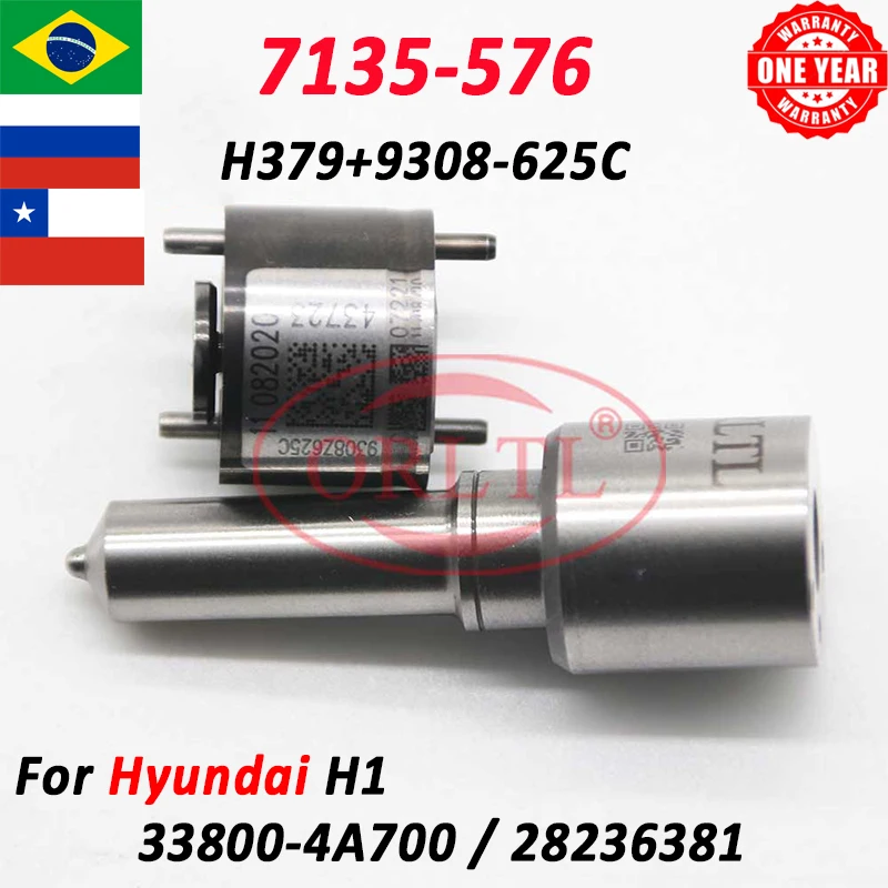 

ORLTL 7135-576 Ремкомплекты дизельных форсунок Сопло H379 G379 Клапан 9308-625C Для Hyundai H1 28236381 33800-4A700